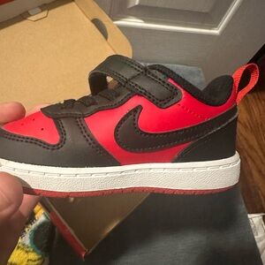 Nike Black and red toddler shoes